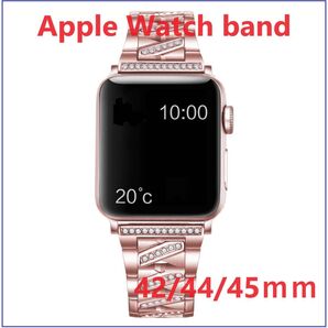 Apple Watch バンド ラインストーンステンレス42/44/45mmピンク