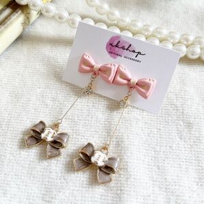 2点同時購入でおまかせピアスorおまかせイヤリングプレゼント ハンドメイドピアス ハンドメイドイヤリング ピアス ロリータ