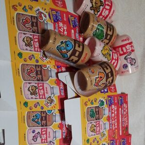 明治コーヒー いちごポケモンセット 空き箱 ペットボトルのラベル