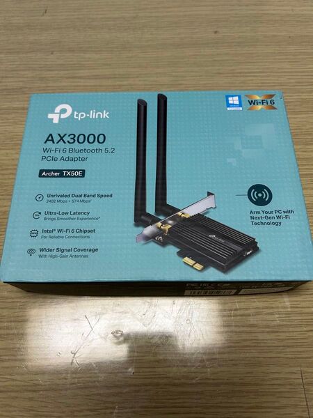 TP-Link TX50E Wi-Fi6 Bluetooth5.2 PCIe アダプター 無線LANアダプター