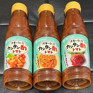 新品未開封 mizkan ミツカン カンタン酢 トマト 洋食いろいろ 350ml 3本セット まとめ売り 2025年9月21日