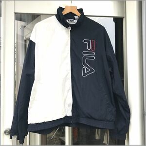 ★FILA　フィラ　90s　ナイロンジャケット　size L　ビッグログ　ビッグシルエット★検 ウインドブレーカー ビンテージ