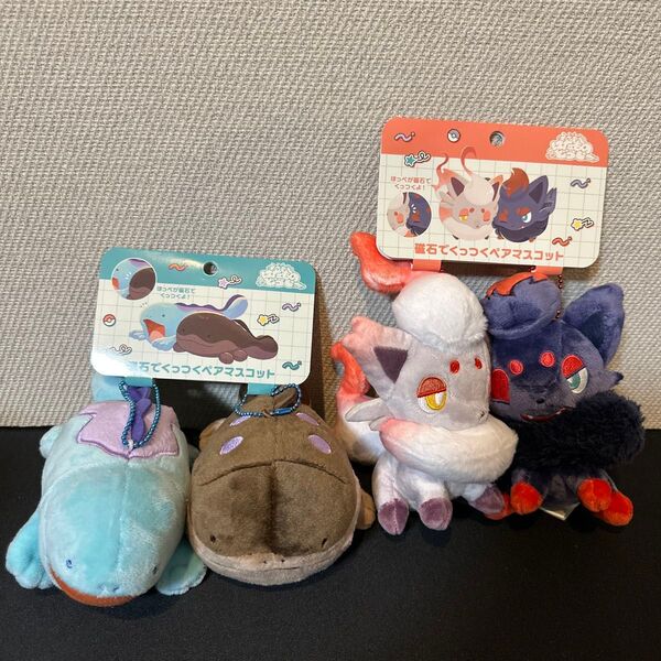 ポケットモンスター にたものどうし 磁石でくっつくペアマスコット ヌオー&ドオー ゾロア&ヒスイゾロア