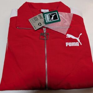 PUMA プーマ T7 オーバーサーイズ ウーブン トラックジャケット 赤 L