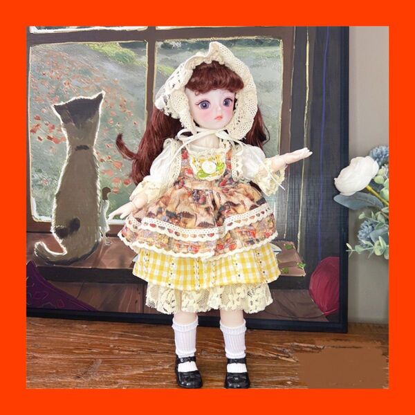 955 ドール カントリー風 レトロ ドレス セット 1/6 可愛い クラシカル ワンピース アウトフィット 全身 レース