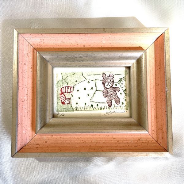 版画/mini額 山路絵子 YM031-M7(bear)