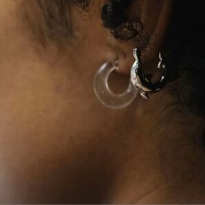 Eyland Jewellery シングルピアス ハンドメイド クリアピアス 巾着付き