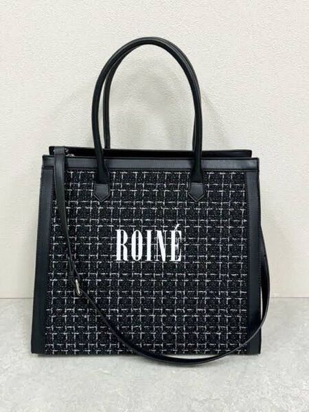 リップサービス / 新品 トートバッグ 黒 ツイード 2way ショルダーバッグ 旅行 推し活 遠征 大容量