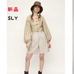 ★新品★ SLY BACK OPEN PUFF トップス スクエアネック リネン
