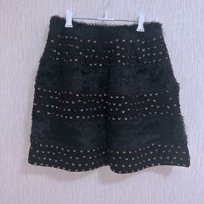 Language ミニスカート ファー素材