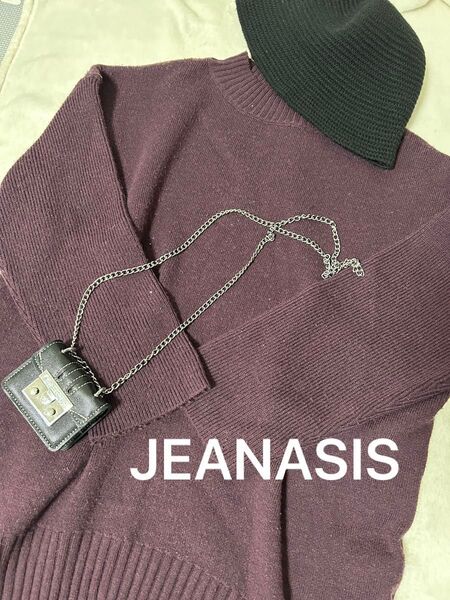 JEANASIS ジーナシス ニット パープル オーバーサイズ 長袖 ギャル