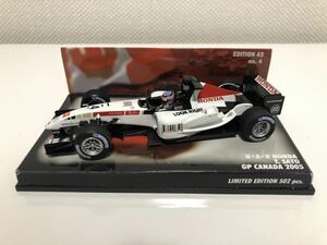 1/43 ミニチャンプス BAR 007 ホンダ 佐藤琢磨 カナダGP 502台限定