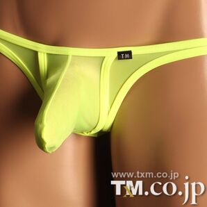 TMコレクション Clearskin MAX Bulge カップぷっくり Tバック ビキニ 蛍光イエロー 下着 水着