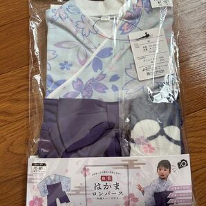 袴ロンパース&靴下 女の子 お宮参り、お食い初め、ひな祭りなど