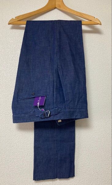 【新品】Ralph Lauren Purple Label ラルフローレン パープルレーベル デニムトラウザース イタリア製