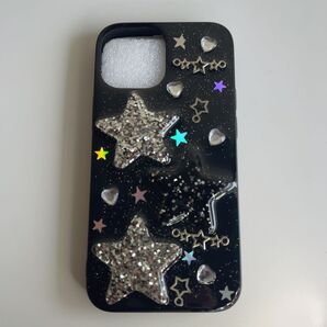 iPhone13miniケース 星 ラメ キラキラ