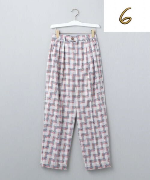 最終値下げ!<6(ROKU)>CHECK PANTS/パンツ セットアップ可 チェック イージー