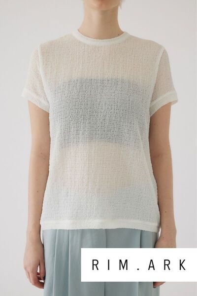 値下げ!【RIM.ARK】24SS Unevenness tops シアートップス 半袖 カットソー ぽこぽこ