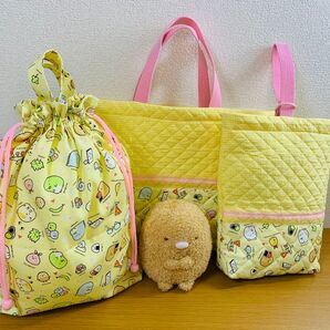 ☆☆ハンドメイド すみっコぐらしプリント入学セット-女の子