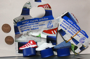 * sneakers, bottle cap three kind.