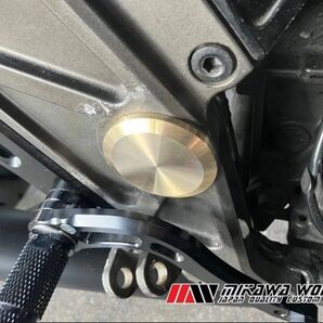 ゼファー 1100 真鍮 ステップ プレートピボット カバー 左右2個セット ダストカバー メクラ プラグ RS