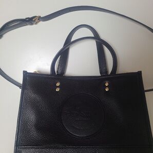 コーチ ショルダーバッグ( レザー、 ブラック、2way)
