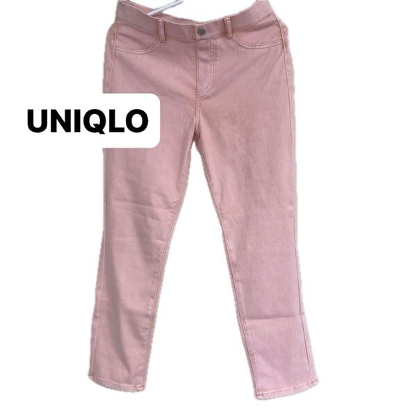 新品未着用 UNIQLO ストレッチ パンツ ピンク系