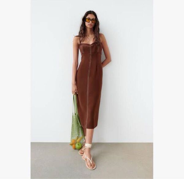 ZARA キャミソールワンピース普段日本Mサイスフィット
