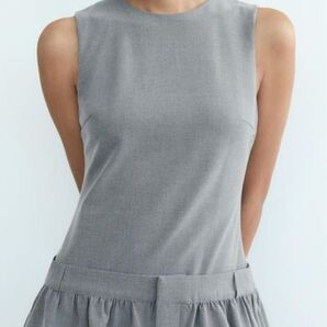 ZARA めちゃ 可愛いワンピース グレー 2025 年 モデル