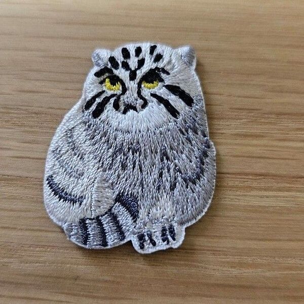 ワッペン 刺繍ワッペン ブローチ マヌルネコ 動物