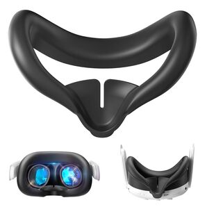 シリコンフェイスパッドカバー Meta Quest 3用 ソフト 耐久性 洗濯 汗に強い 光漏れ防止フェイスパッド VRゴーグル