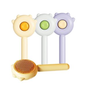 猫ブラシ ペット 黄色 イエロー 魔法のペットコーム ペットヘアクリーニングブラシ 猫グルーミングブラシ マッサージブラシ コーム