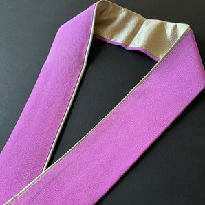 20. 中古 美品 重ね襟 振袖用 正絹 和装小物 ピンク
