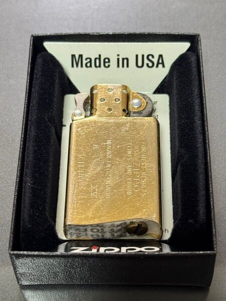 zippo 純正インサイドユニット 1999年製 ゴールドインナー スリム 中身 交換用 INSIDE UNIT REGULAR