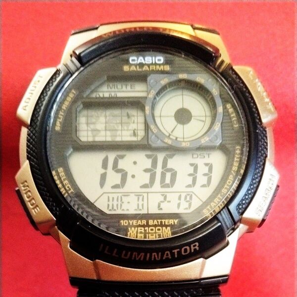 CASIO デジタル 腕時計AE1000ブラック!!【美品】&【稼働品】