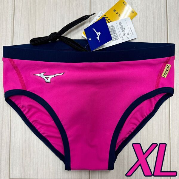 ミズノ 男性用水着 ローズピンク×ネイビー XLサイズ 新品