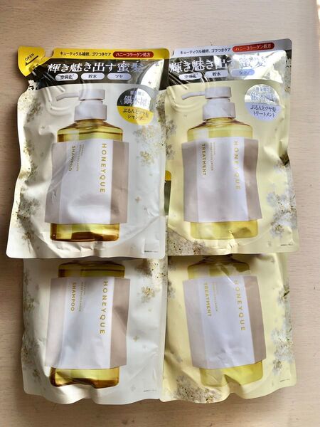 ハニーク ギンモクセイの香り リッチグロス シャンプー シャイニー400ml×2 ヘアトリートメント 400ml×2