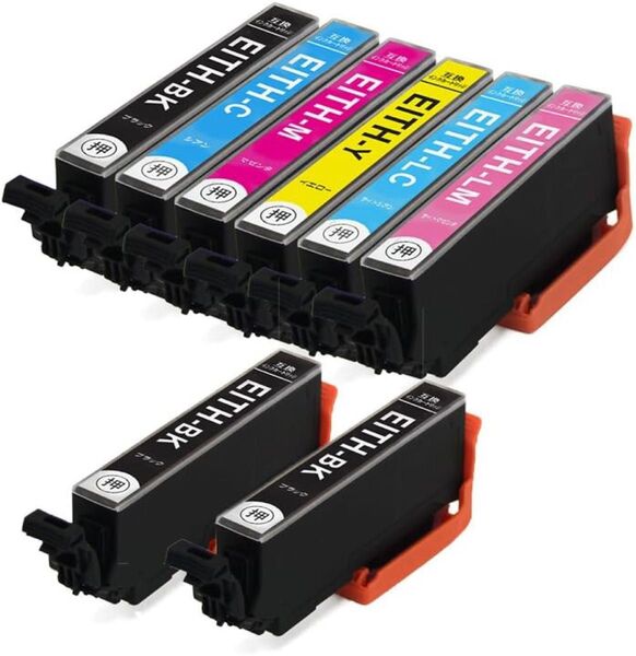 ITH-6CL 6色+黒2本 ITH イチョウ エプソン 互換インクカードリッジ8本自由選択セット