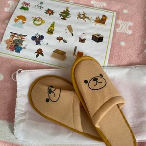 くま 携帯スリッパ ホテル キッズ 子供 こぐま社 知育 ラミネートきせつのいろいろ 四季 冬 ふゆ