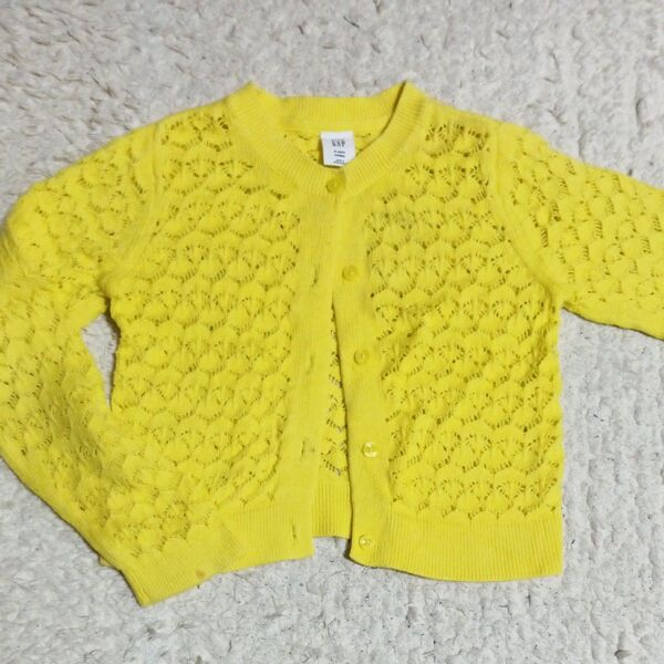 babygap 5years 110cm カーディガン 長袖 イエロー 黄色