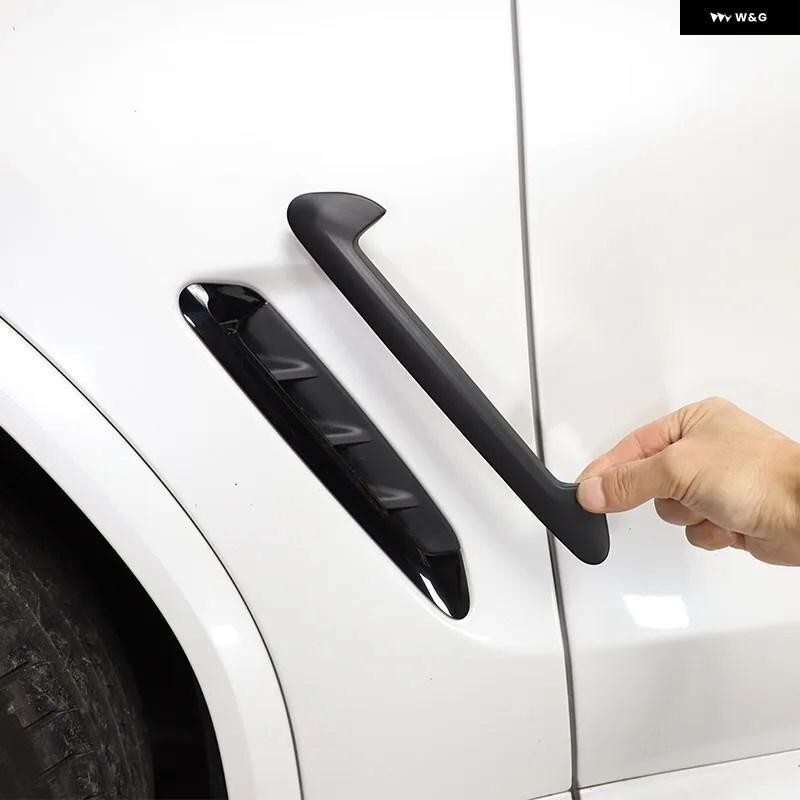 BMW X3 G01 X4 G02 2018 2019 2020 ABS サイドエアフェンダーベントトリム車 2 個光沢ブラック ABS 車