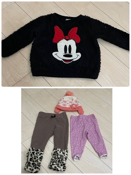 【4点まとめ売り】子供服 ニット セーター ズボン パンツ スウェット スパッツ キッズ