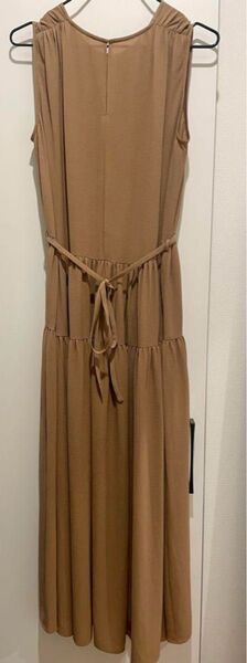 【美品】ブラウンベージュ ワンピース ロング