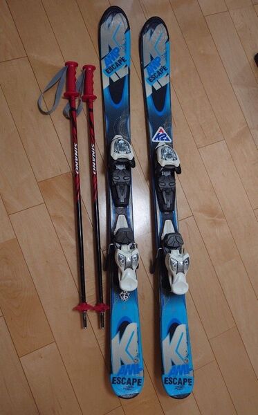 スキー板 ストックセット ジュニア 118cm K2 AMP ESCAPE
