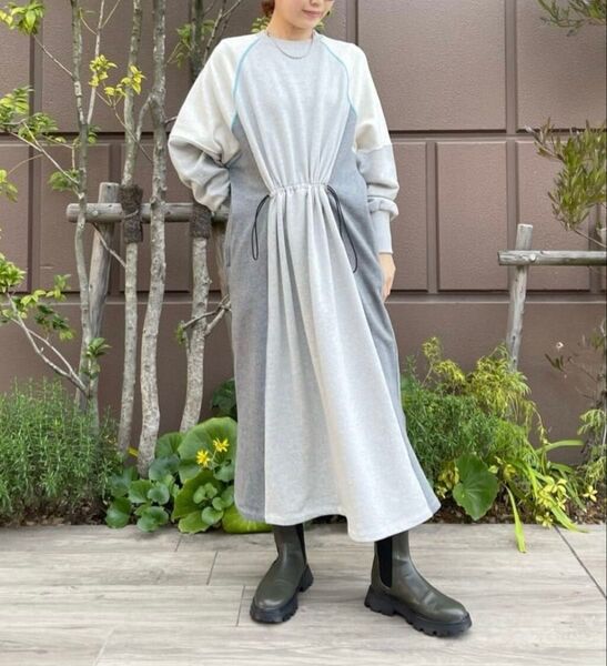 ローズバッド 今期 今季新作ドロストスウェットワンピース トレーナー