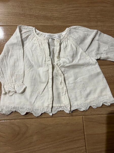 ZARA ザラベビー 白 ブラウス シャツ 長袖 80サイズ