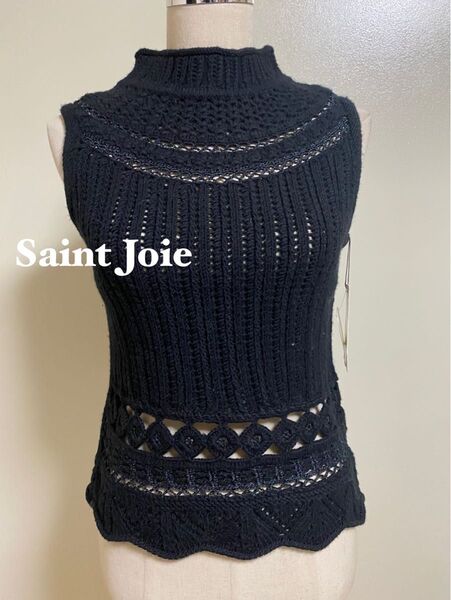Saint Joie 黒 ノースリーブニットベスト