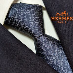 エルメス HERMES ネクタイ シェーヌダンクル マイヨン ジャガード 高級