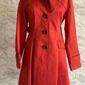 お値下げ ジュン his miss スプリングコート 赤 スタイリッシュ こだわりインナー柄