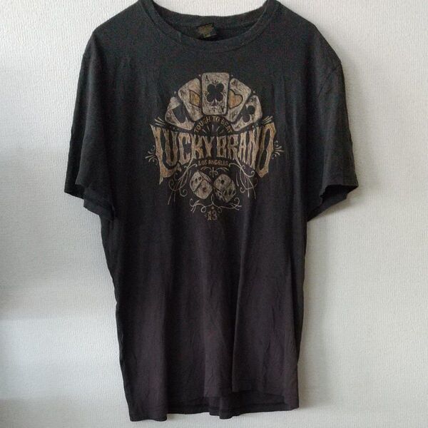 Lucky Brand Tシャツ 黒色 Lサイズファッション
